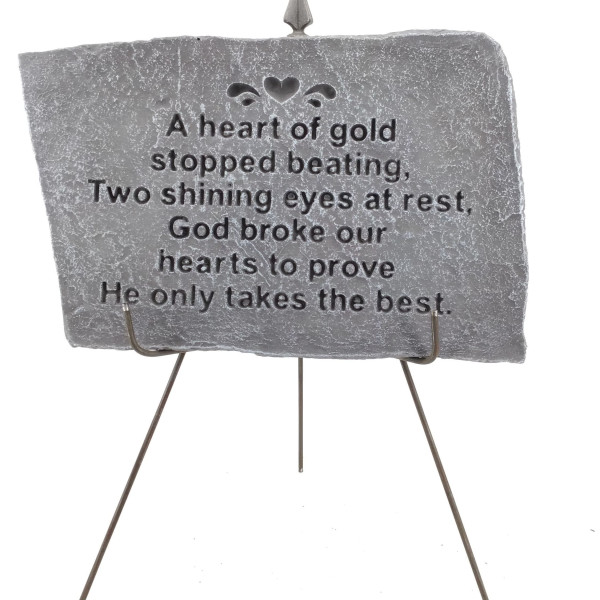 Memorial Garden Stone - Heart of Gold 