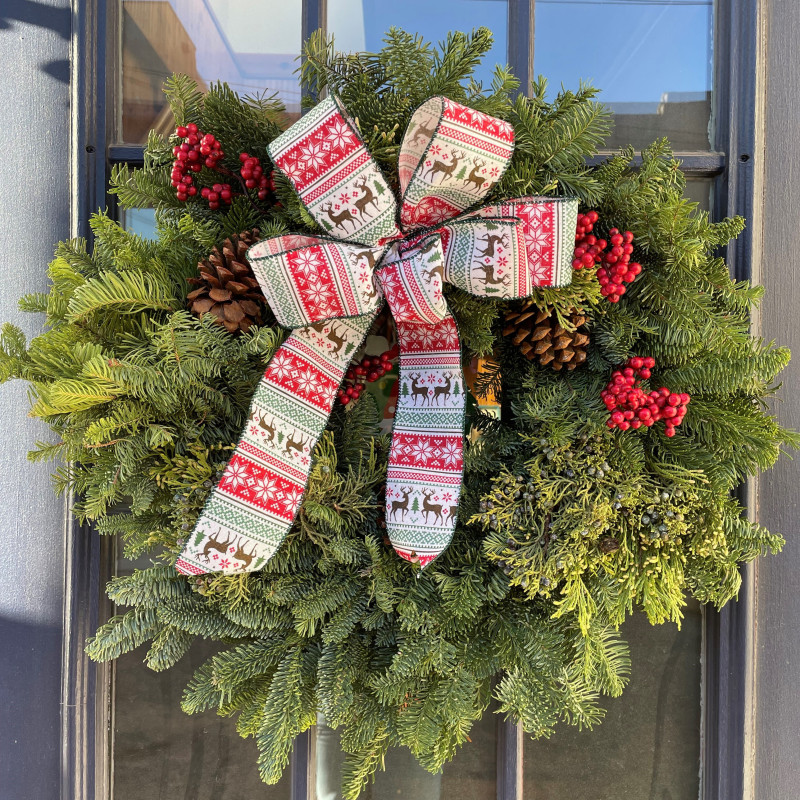 Fresh Winter Pine Wreath 30in - Same Day Delivery