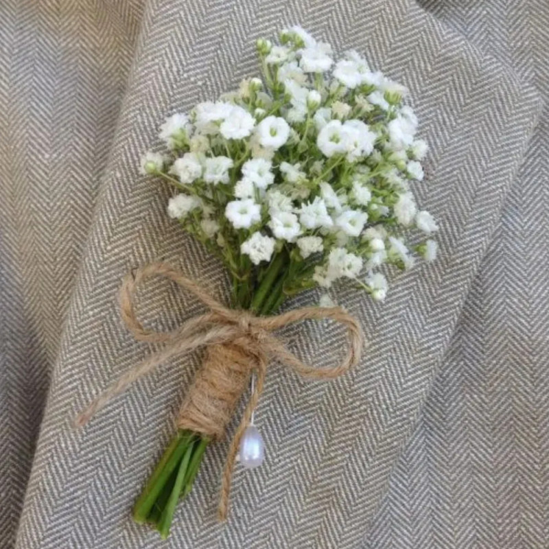 Babies Breath Boutonniere - Same Day Delivery