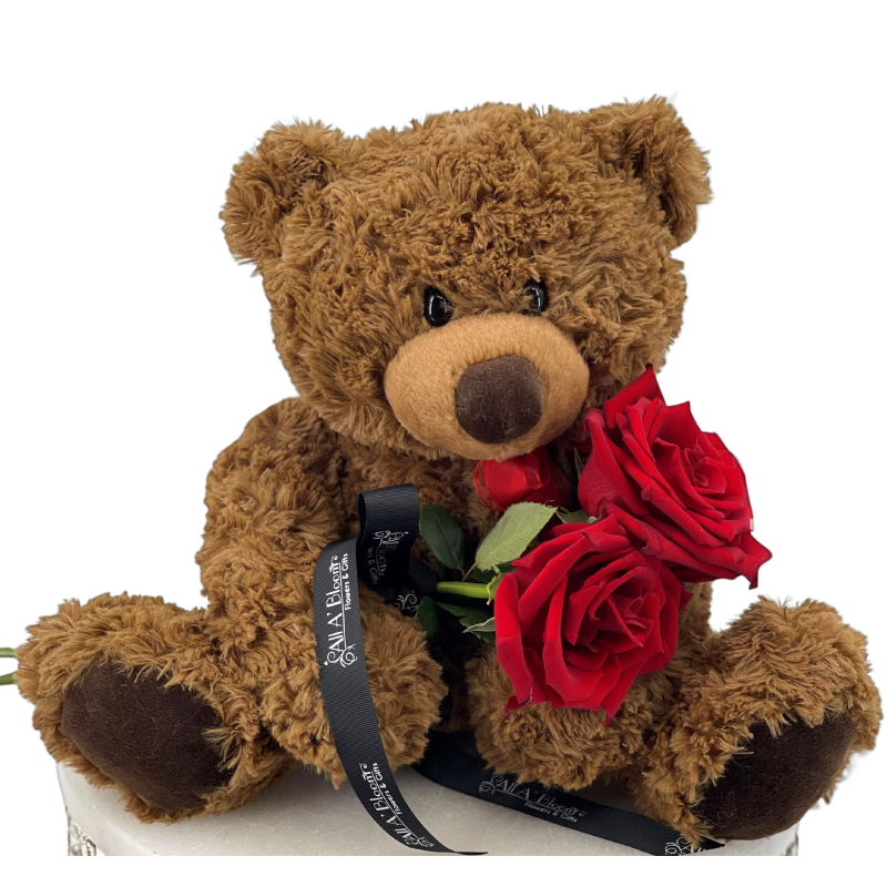 Coco Bear with Roses - Same Day Delivery