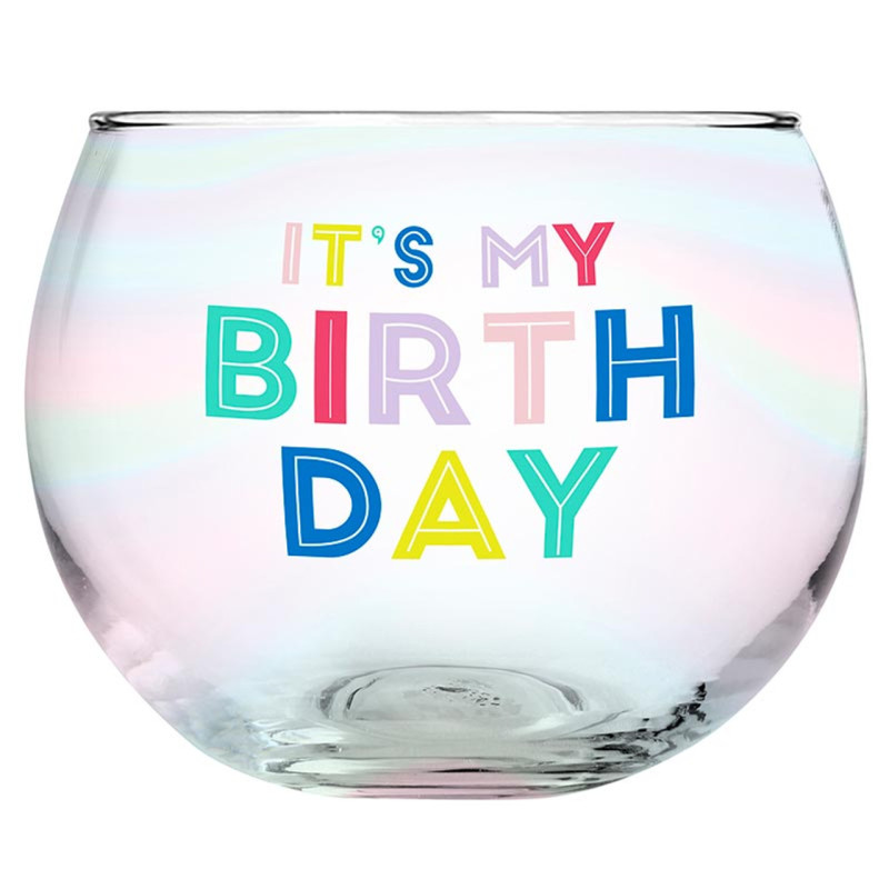 Roly Poly ITS MY BIRTHDAY Glass - Same Day Delivery