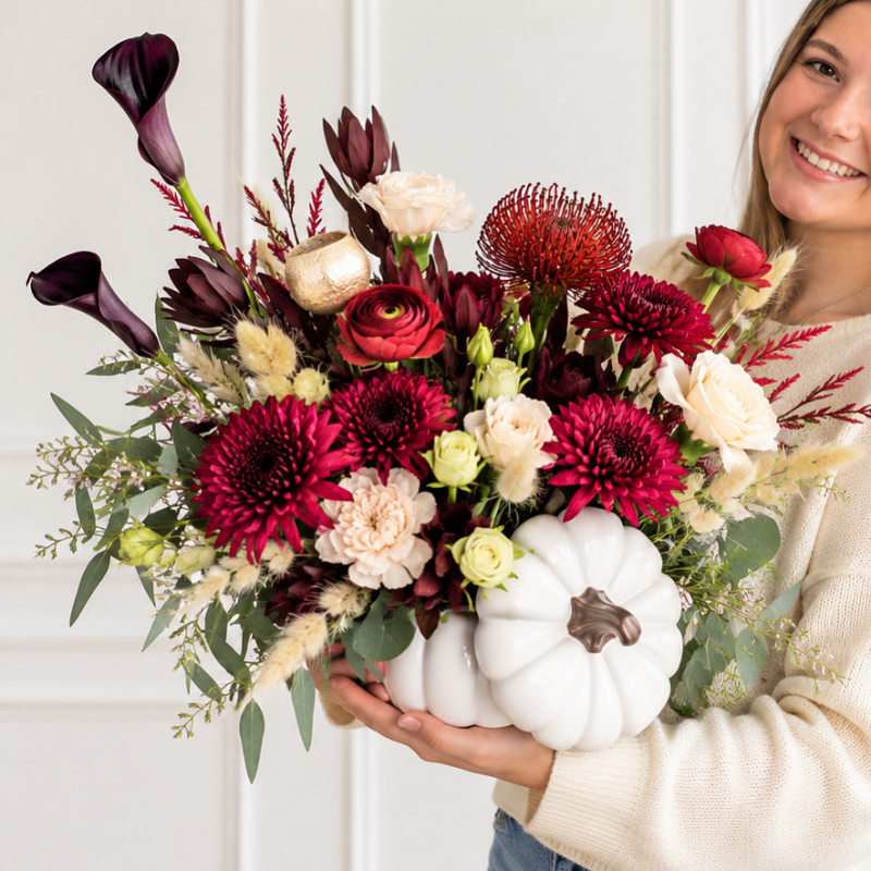 Burgundy & Buttercream - Same Day Delivery