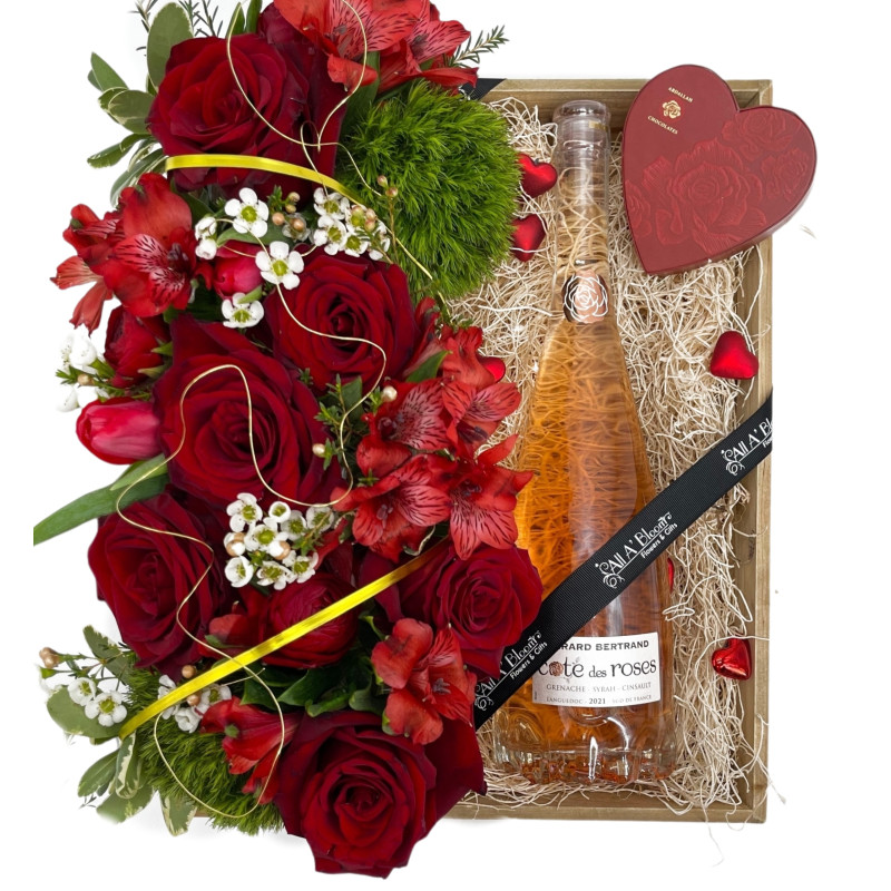 Regal Red Roses Gift Crate - Same Day Delivery
