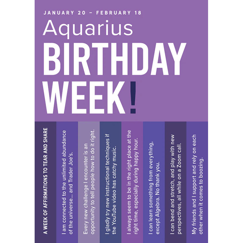 Aquarius Astrology Greeting Card - Same Day Delivery