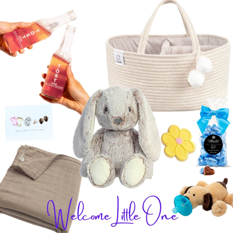 New Baby Gift Caddy - Baby Boy - Same Day Delivery