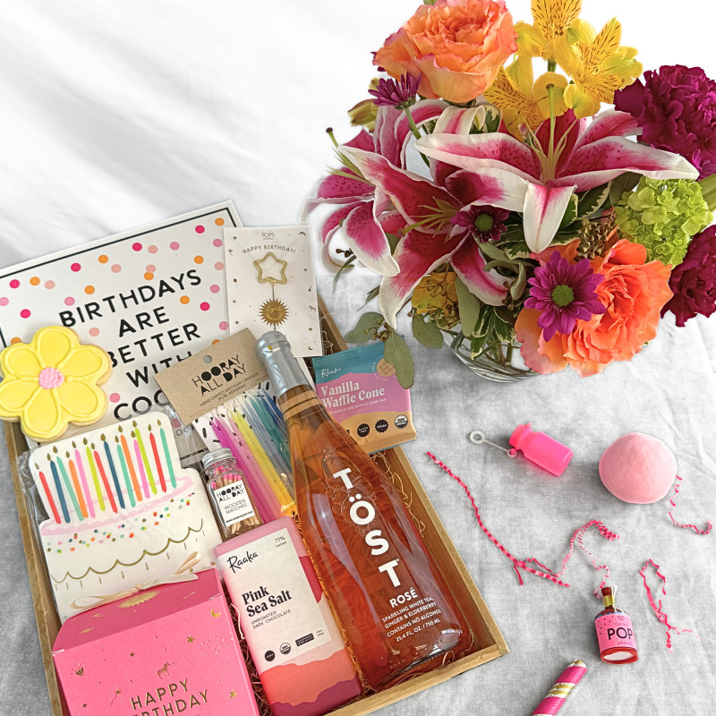 Birthday In A Box Gift Crate  - Same Day Delivery