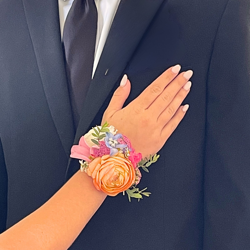 Wrist Corsage - Bright & Colorful - Same Day Delivery