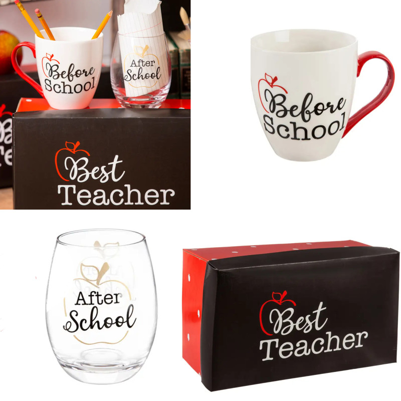 Best Teacher Mug and Wine Set - Same Day Delivery