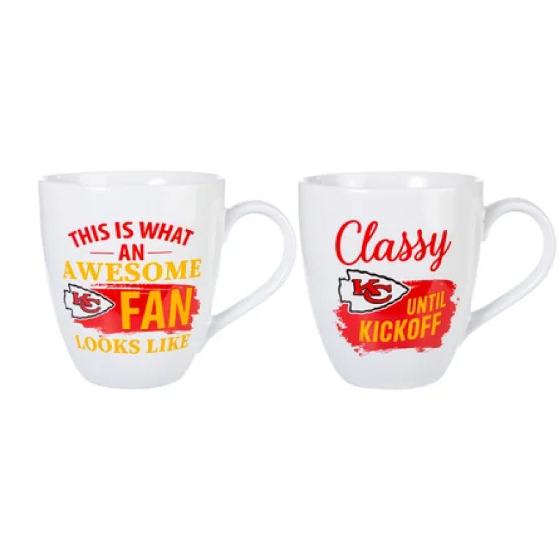 Kansas City Chiefs Team 16oz Ceramic Mug Gift Set - Same Day Delivery