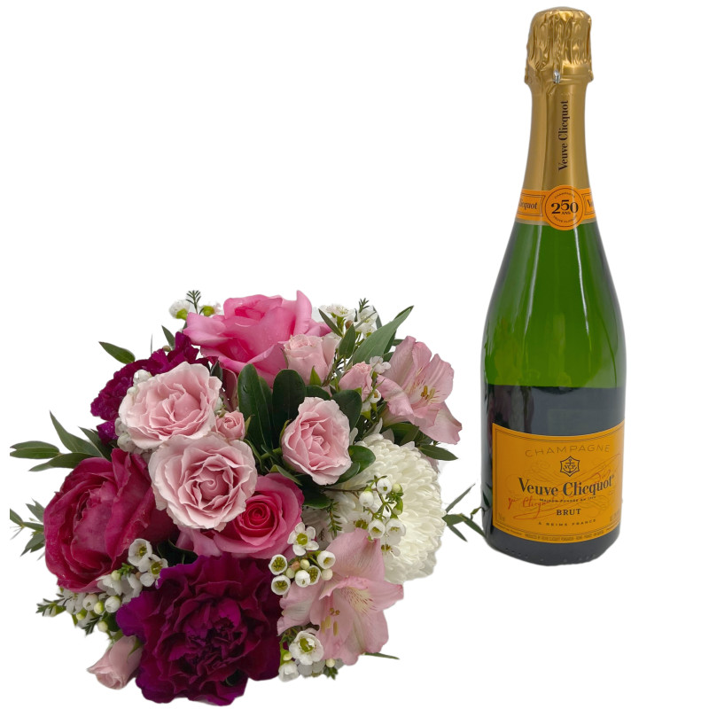 Veuve Clicquot Champagne & Flower Halo  - Same Day Delivery