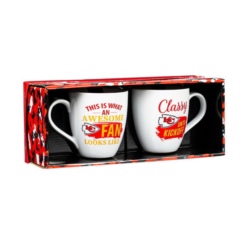 Kansas City Chiefs Ceramic Mug Gift Set 16oz - Same Day Delivery