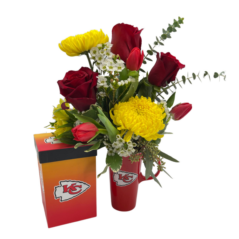 Kansas City Mug with Flowers - Same Day Delivery