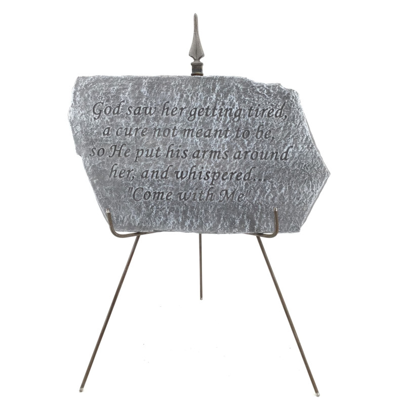 Memorial Garden Stone - God Saw Her - Same Day Delivery