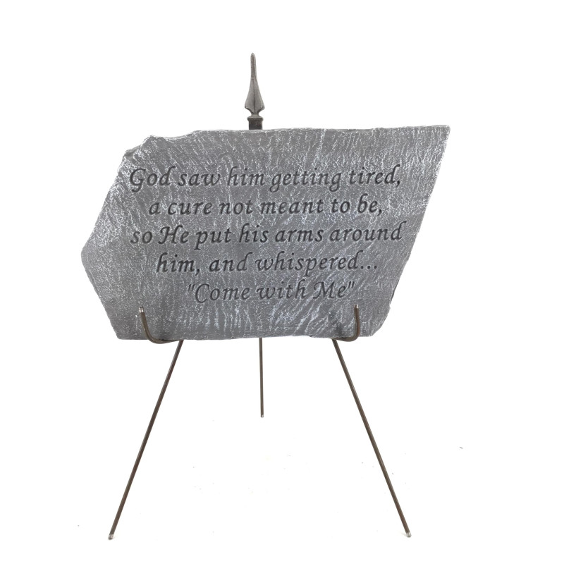 Memorial Garden Stone - God Saw Him - Same Day Delivery