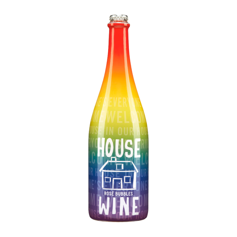 House WIne Rainbow Rose Bubbles - Same Day Delivery