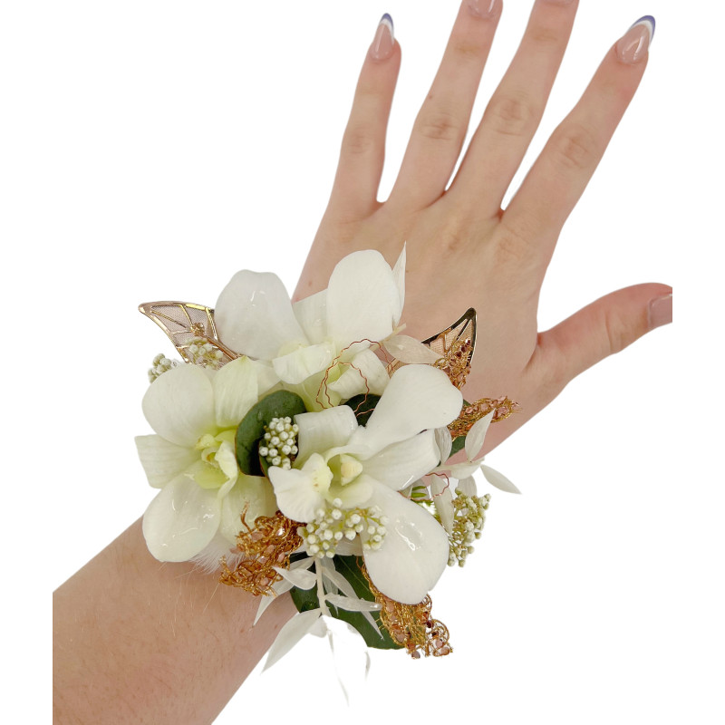 Classic Gold Prom Corsage - Same Day Delivery