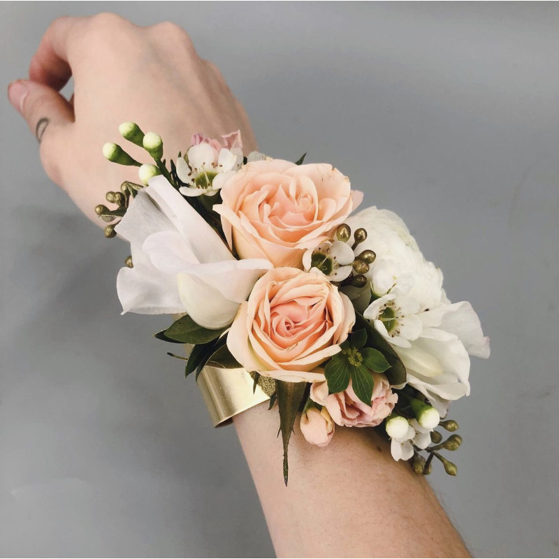 Classic Blush Prom Corsage  - Same Day Delivery
