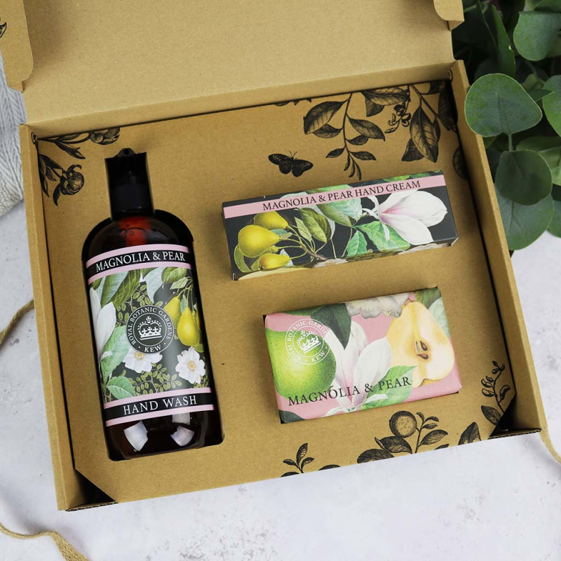 Kew Gardens Magnolia and Pear Essential Hand Care Gift Box - Same Day Delivery