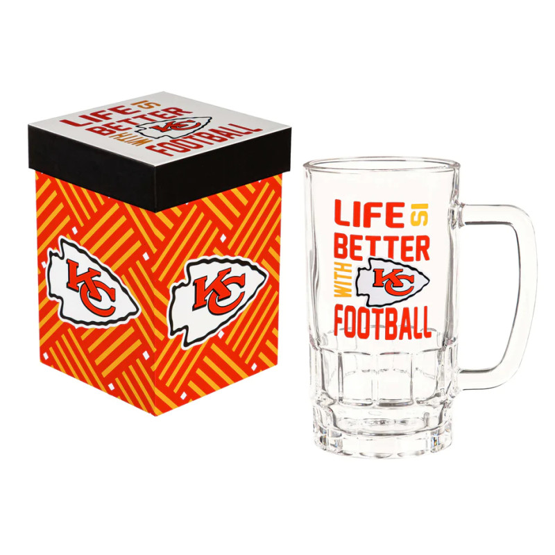 Kansas City Chiefs Tankard Mug with Gift Box - Same Day Delivery