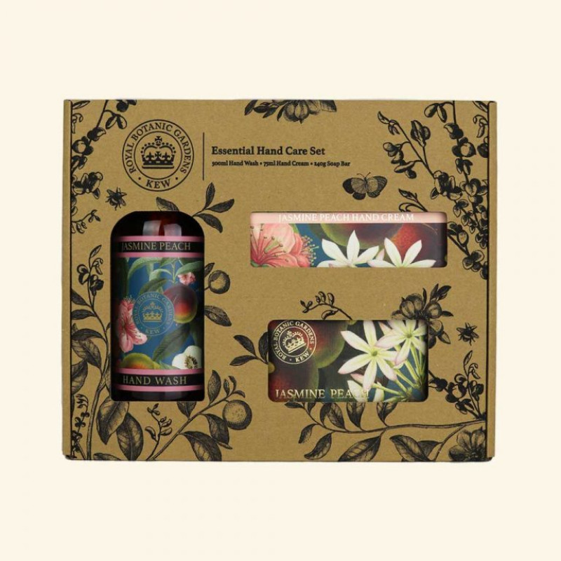 Kew Gardens Jasmine Peach Essential Hand Care Gift Box - Same Day Delivery