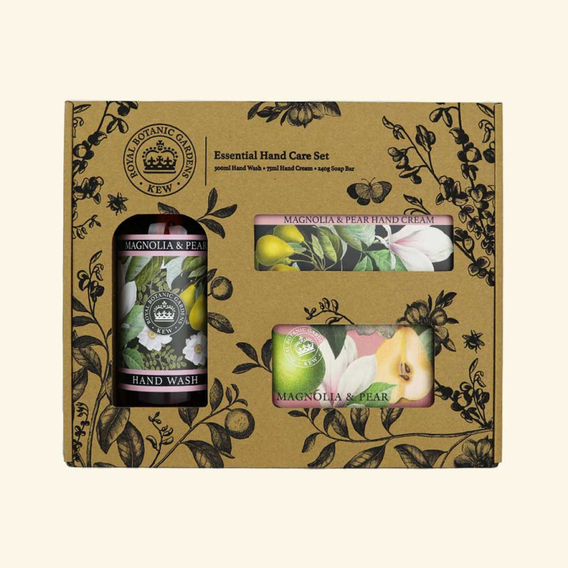 Kew Gardens Magnolia and Pear Essential Hand Care Gift Box - Same Day Delivery
