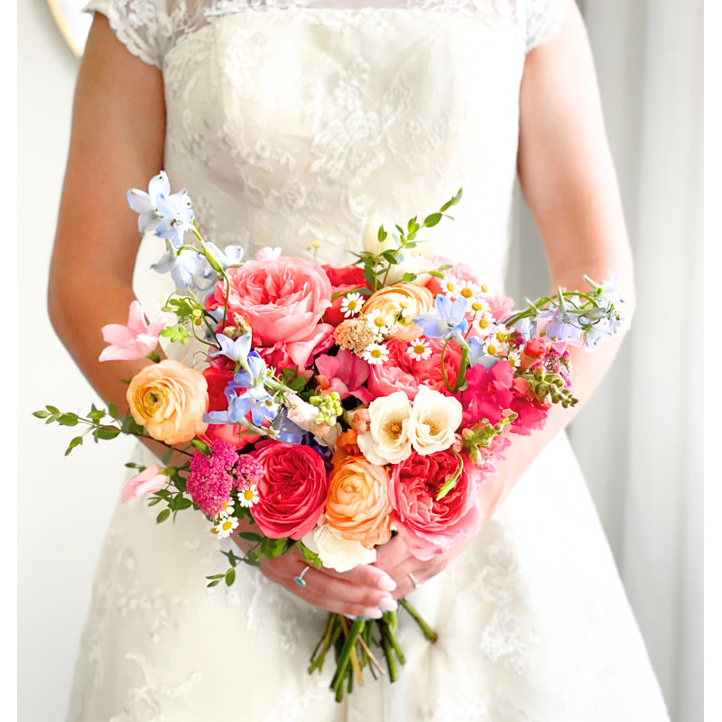 Traditional Wedding Bouquet - Colorful & Elegant - Same Day Delivery