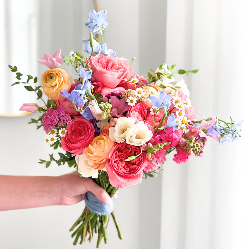 Traditional Wedding Bouquet - Colorful & Elegant - Same Day Delivery