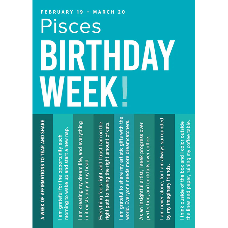 Pisces Astrology Greeting Card - Same Day Delivery