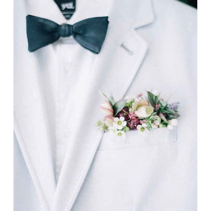 Classic Prom Pocket Square Boutonniere - Same Day Delivery