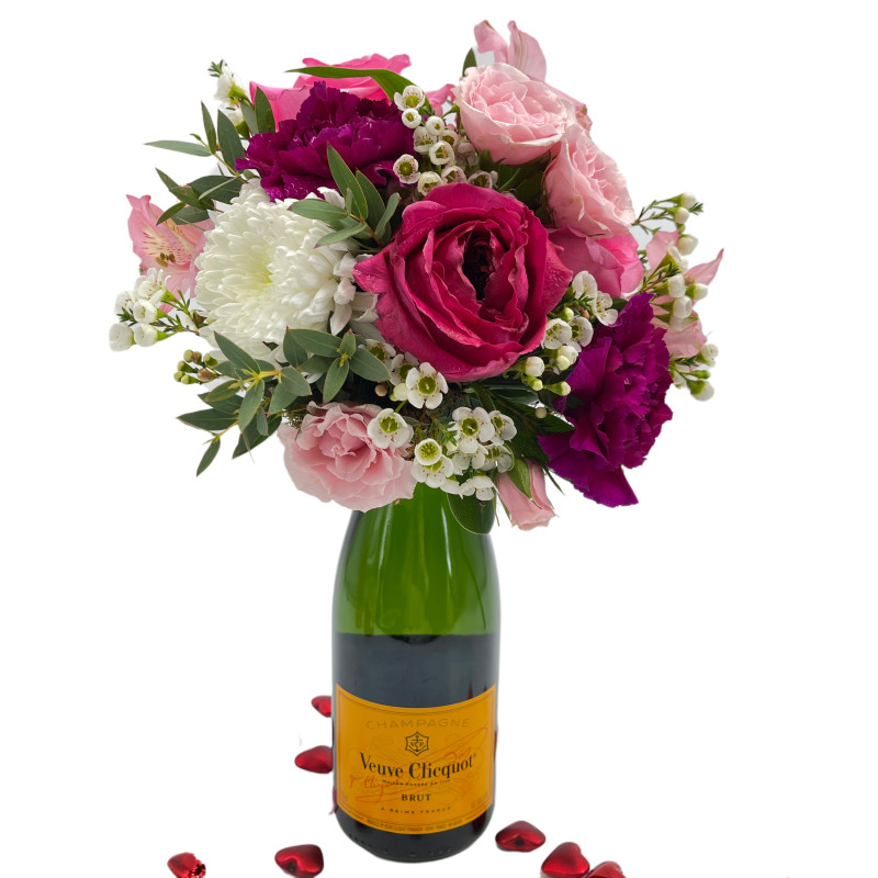 Veuve Clicquot Champagne & Flower Halo  - Same Day Delivery