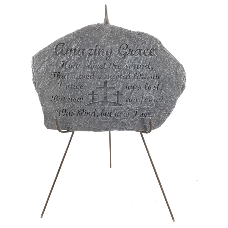 Memorial Garden Stone - Amazing Grace - Same Day Delivery