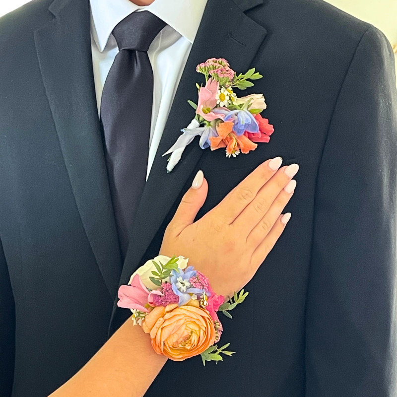 Corsage & Bout Set - Same Day Delivery