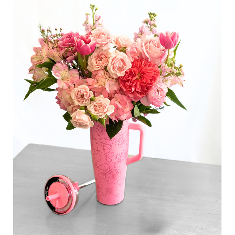 Cherry Blossom 40oz Era BruMate and Blooms - Same Day Delivery