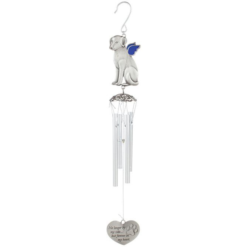 Pewter Dog Wind Chime - Same Day Delivery