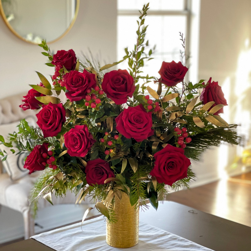 Holiday Dazzling Roses - Same Day Delivery