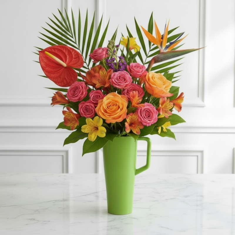 BruMate Kiwi Era 40oz Tumbler with Flowers - Same Day Delivery