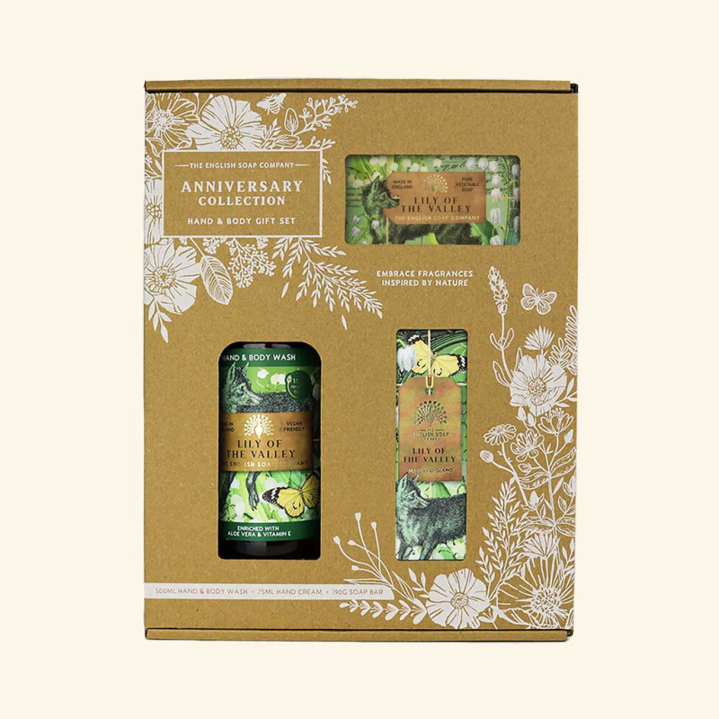 English Soap Co Hand & Body Gift Set Lily of the Valley - Same Day Delivery