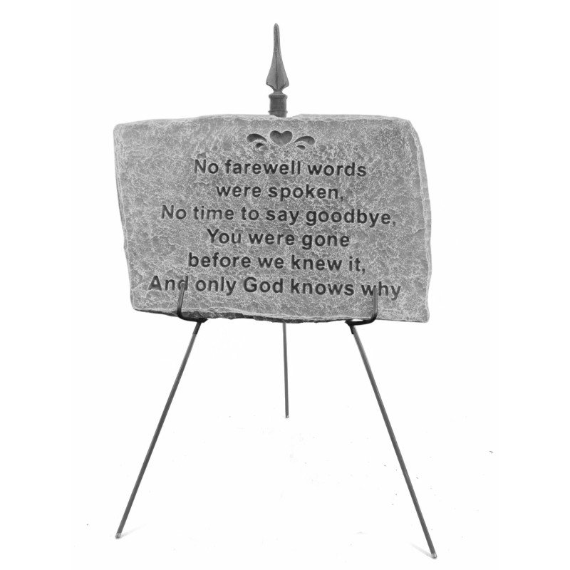 Memorial Garde Stone - No Farewell Words - Same Day Delivery