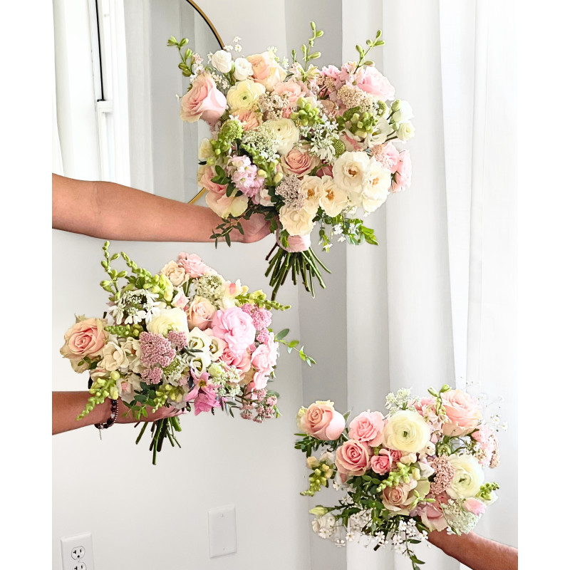 Signature Wedding Bouquet - Soft Pinks & Creams - Same Day Delivery