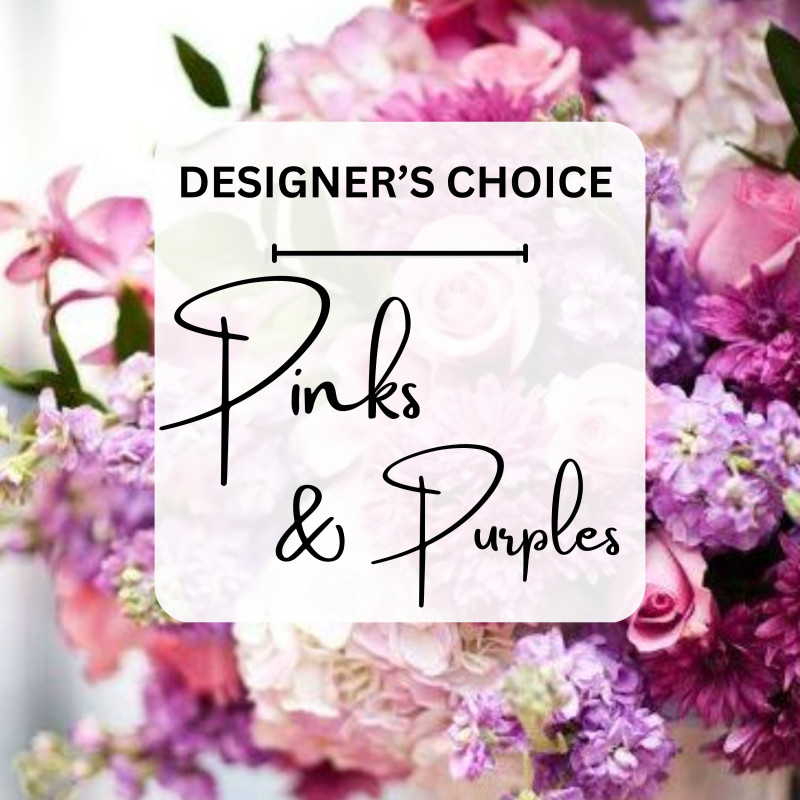 Pinks and Purples Designer Choice - Same Day Delivery