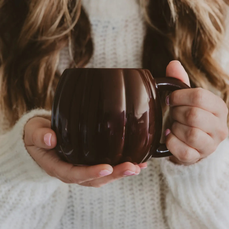 Autumn Afterglow Brown Pumpkin Mug - Same Day Delivery