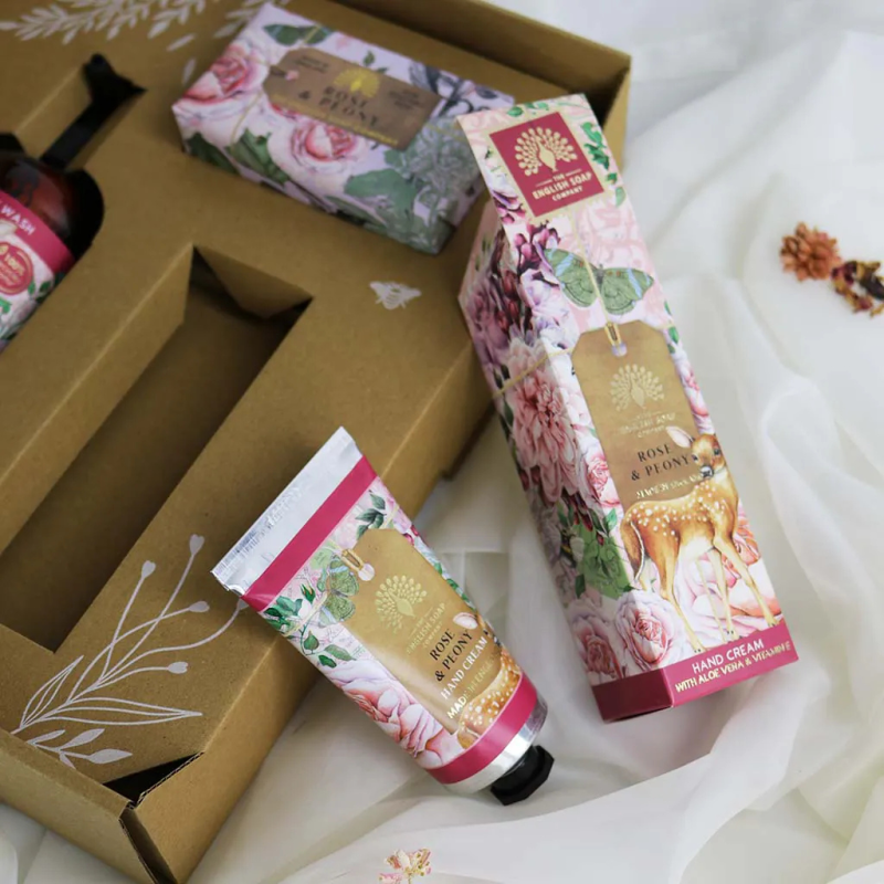 English Soap Co Hand & Body Gift Set Rose & Peony - Same Day Delivery