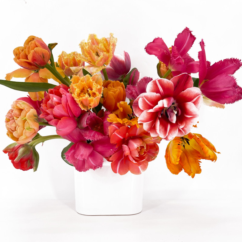 Dancing Colorful Locally Grown Tulips  - Same Day Delivery