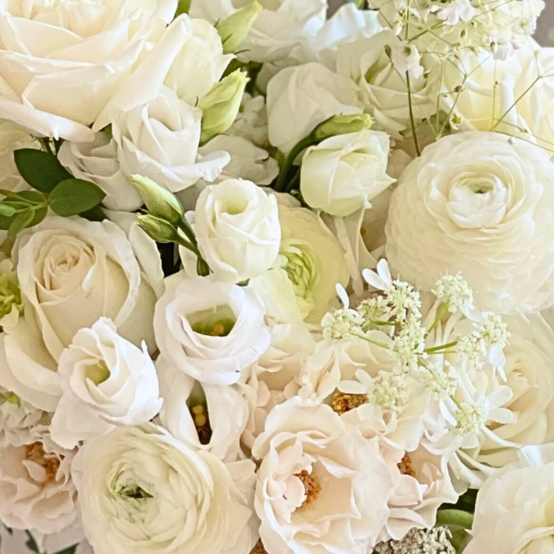 Petite Centerpiece in Elegant Whites & Creams - Same Day Delivery