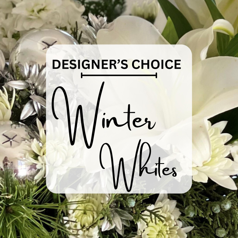 Winter Whites and Cream Blooms Designer Choice - Same Day Delivery