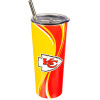 Stainless Steel Tumbler, 20oz, Kansas City Chiefs: Traditional