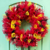 Kansas City Chiefs Inspired Door Wreath: Traditional