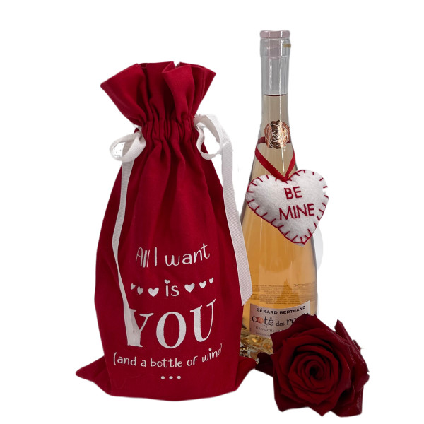 Wine Bag - All I Want Is You and a bottle of wine